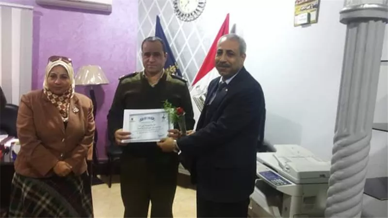 تعليم كفر شكر يهنىء قيادات الشرطه بأعيادهم