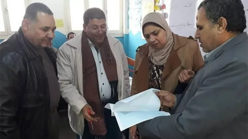 شاهين يتفقد كنترول اعدادية المنوفية