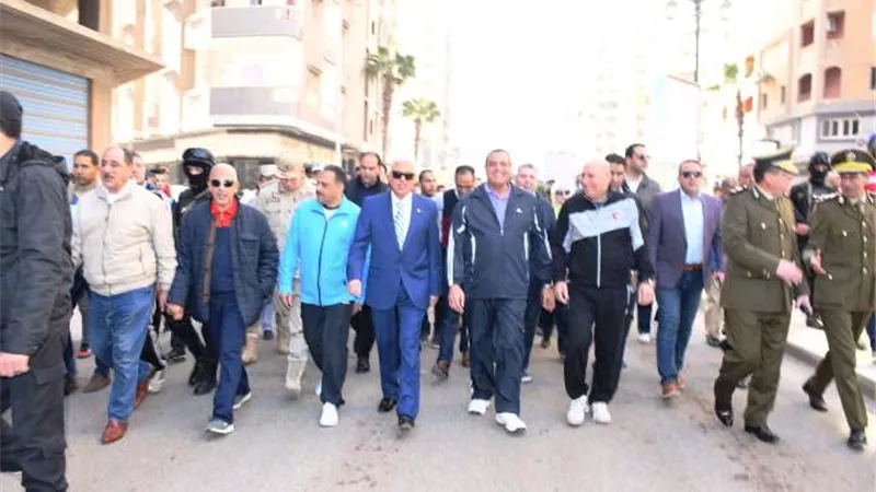 مديرية الشباب بالبحيره تنظم ماراثونا للمشى فى احتفالات الشرطة