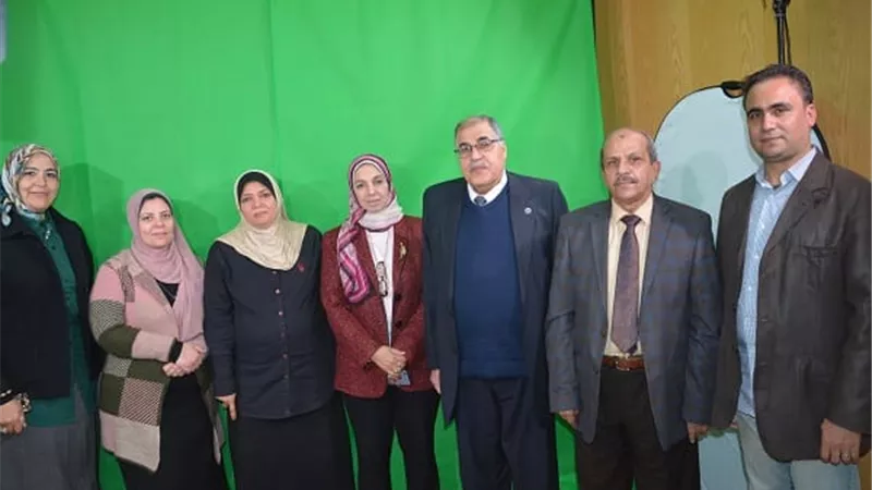 افتتاح استديو وحدة المقررات الإلكترونية بجامعة الفيوم