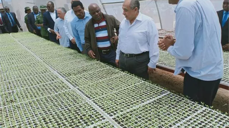 وزير الزراعة يفتتح اول صوبة مصرية لإنتاج الخضر في زامبيا