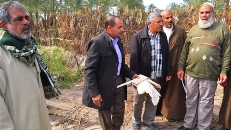 وضع علامات بين أملاك الدولة والأهالى لإقامة محطة كهرباء ببلطيم