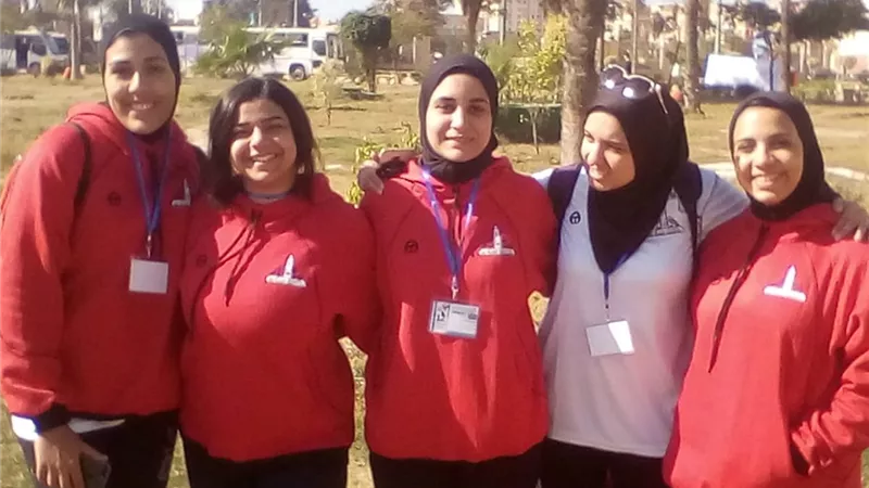 فريق عين شمس بنات للكرة الطائرة يفوز على بورسعيد بأسبوع الجامعات