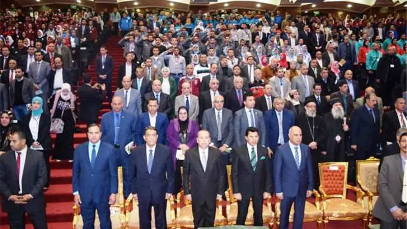وزير الشباب والرياضة يفتتح اسبوع شباب الجامعات بكفر الشيخ بالصور