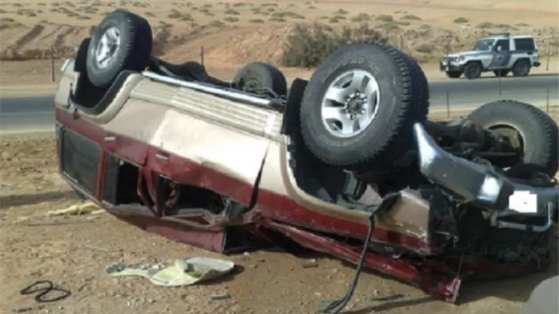 اصابة 4 من اسرة واحدة في انقلاب سيارة بالبحيرة