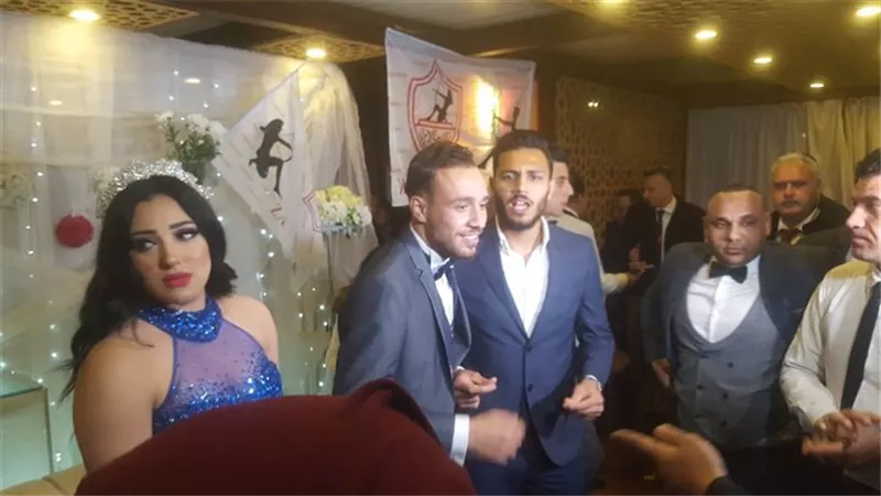 شاهد حفل خطوبة عنتر الزمالك على دنيا الحلو