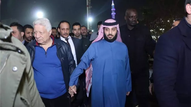 بالصور.. استقبال حاشد للمستشار تركى آل الشيخ فى الزمالك