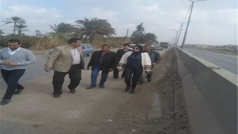 نائب محافظ القليوبية تتابع أعمال حرد وصيانة طريق مسطرد الخانكة