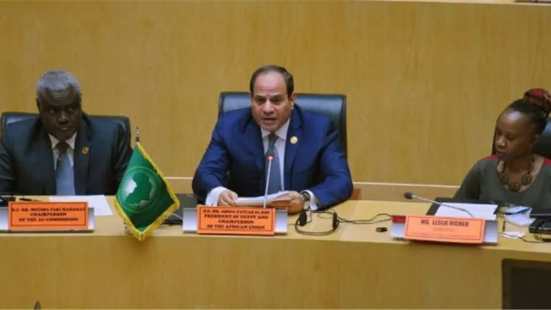 السيسي يدعو مفوضية الاتحاد لحضور مؤتمر الشباب العربى الأفريقى فى أسوان