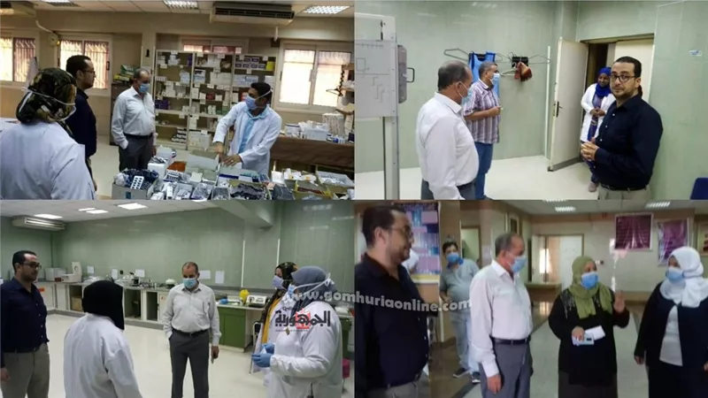 مديرالتأمين الصحى يتفقد سير امتحانات معهد تمريض العاشر ويتفقد العيادة الطبية
