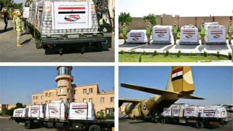 بالفيديو .. مصر تفتح جسرا جويا لإرسال مساعدات عاجلة الى لبنان لمواجهة تداعيات إنفجار بيروت