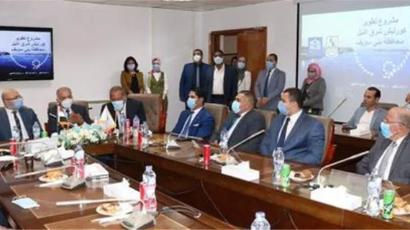 جامعة النهضه تنتهى من تصميم الكورنيش الجديد لبنى سويف