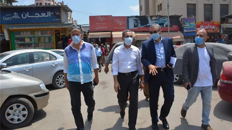 محافظ الغربية يتفقد مشروع تطوير ميدان المحطة بطنطا.