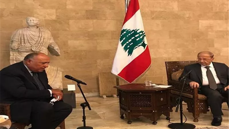 الرئيس اللبناني ميشال عون يستقبل وزير الخارجية بقصر بعبدا
