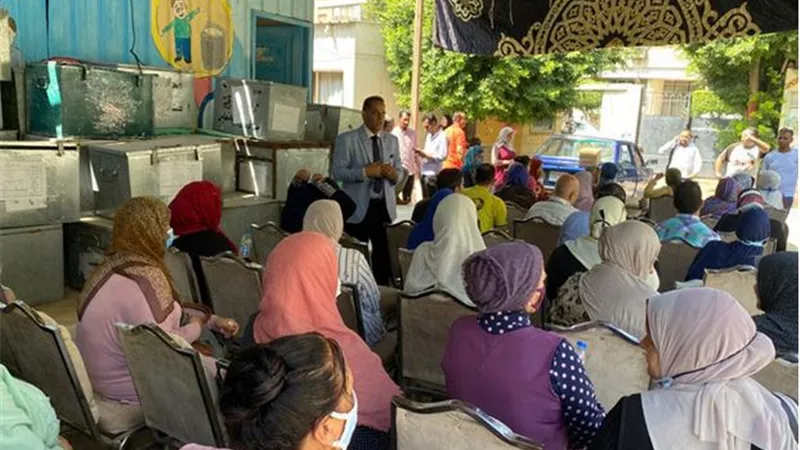 النساء يزينون لجان الانتخاب بالبساتين وتؤكدن : شاركنا من أجل مستقبل أولادنا.. صور