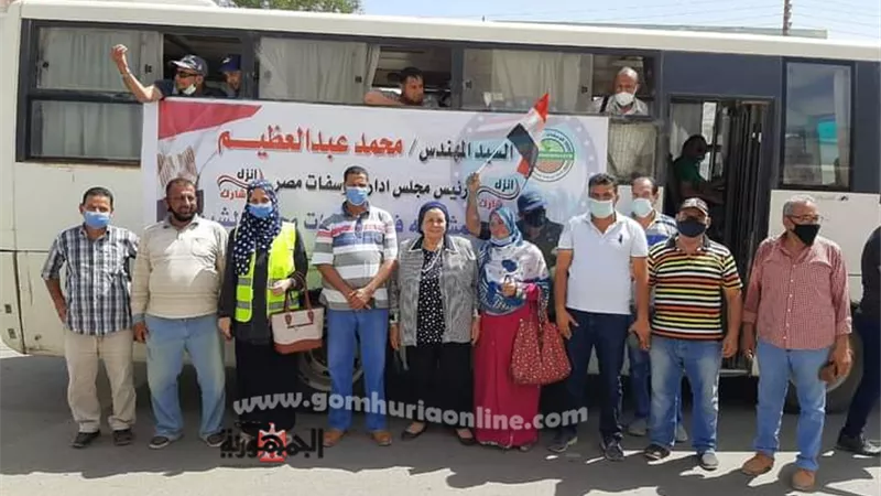 بالاعلام المصرية العاملين بالفوسفات يشاركون في انتخابات الشيوخ بالوادى الجديد.صور