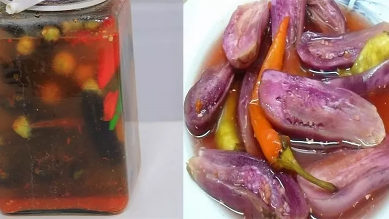 تخليل الباذنجان بدون سلق او قلى لطول العام