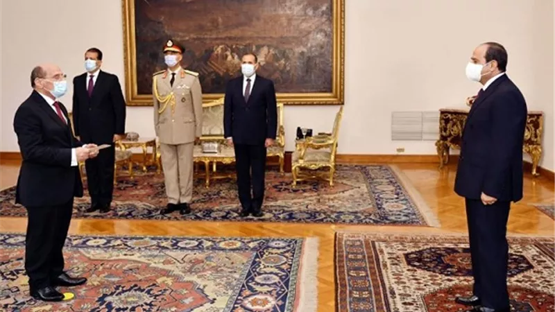 عبدالله شوضه يؤدى اليمين امام السيسى كرئيسا لمحكمة النقض
