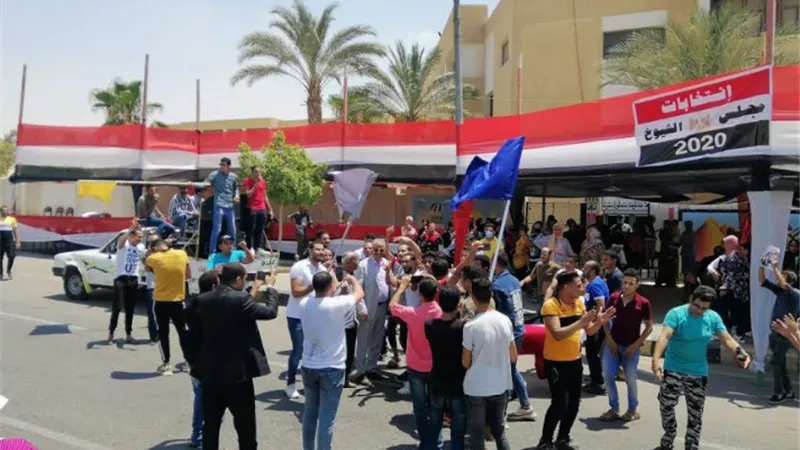 مجلس الشيوخ.. احتفالات واغانى وطنية امام لجان 15 مايو