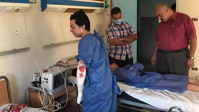 زيارة ميدانية للإطمئنان علي الحالة الصحية لمصابي حادث كاترين سعال
