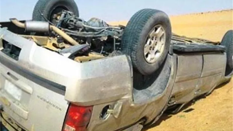 إصابة 5 من أسرة واحدة فى إنقلاب سيارتهم بوادى النطرون