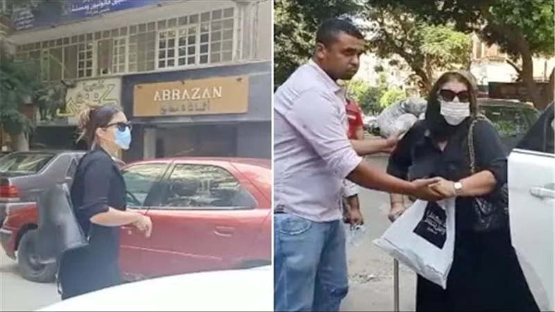 شقيقة الفنانة شويكار تستقبل جثمانها بالعكاز