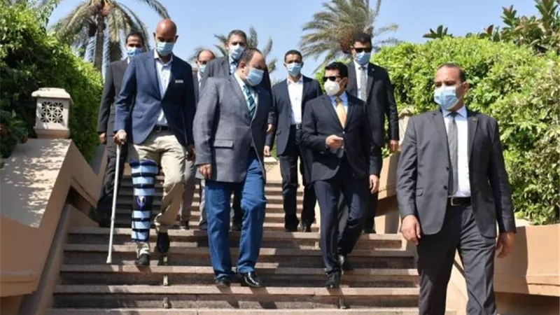 وزير الرياضة يتفقد موقع إقامة قرعة مونديال العالم لليد 2021