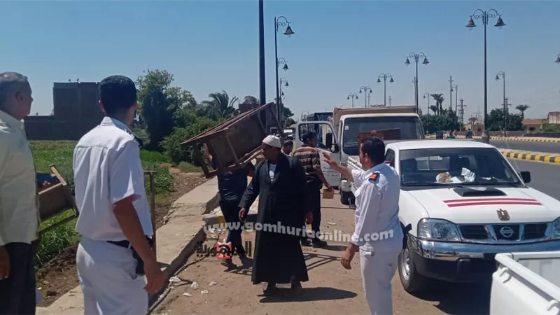 حملة مكبرة لرفع الاشغالات بمدينة بنى سويف