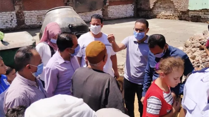 ضبط أعمال بناء ومقاه مخالفة بمركز ببا.. بالصور