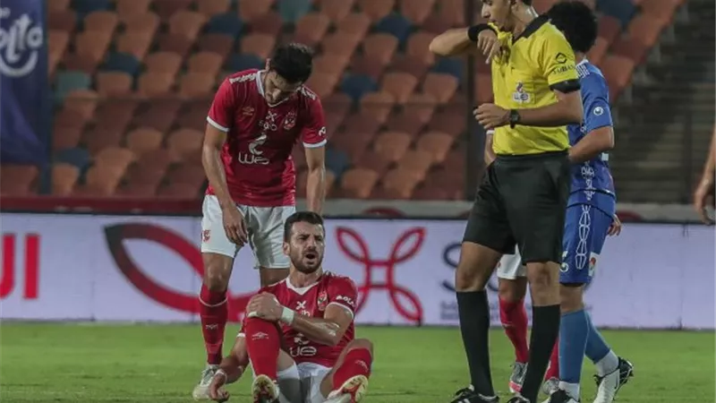الأهلي يكشف تفاصيل إصابة متولي والشيخ أمام أسوان