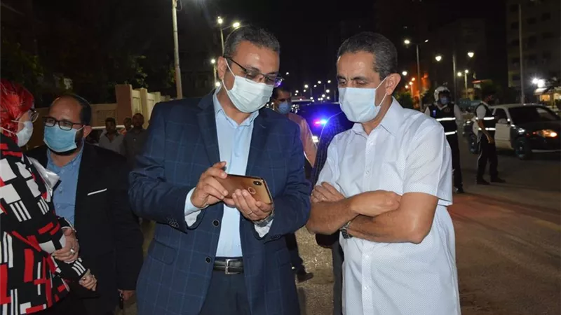 محافظ الغربية ونائبه يتفقدا مرفق النقل الداخلي وأعمال تطوير ميدان المحطة .
