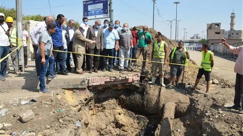 تطوير وحل مشكلة تسرب المياه بنفق ناصر بميدان المؤسسة في القليوبية