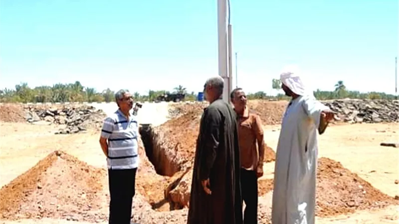 استمرار حملات النظافة واستبدال خطوط المياه بمراكز الوادي الجديد.صور