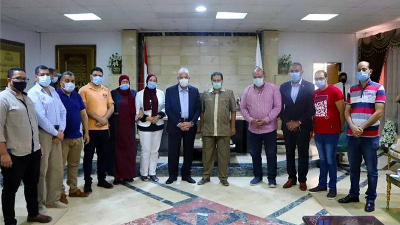 فوده يستقبل وفد وزارة المالية ضمن مشروع التحول الرقمي