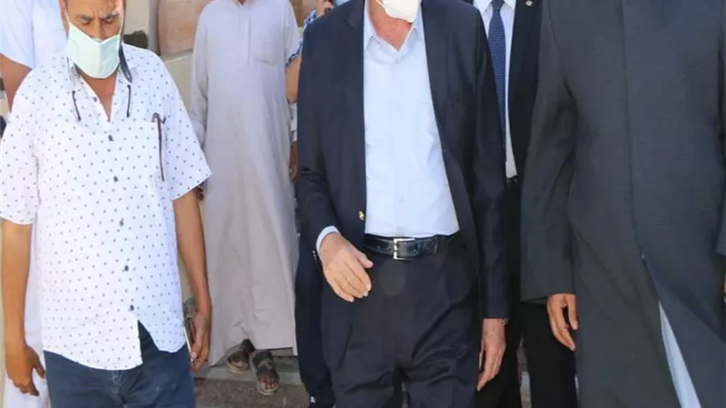 فوده يتفقد اللمسات النهائية لمسجد الحق المبين تمهيداً لافتتاحه بطور سيناء