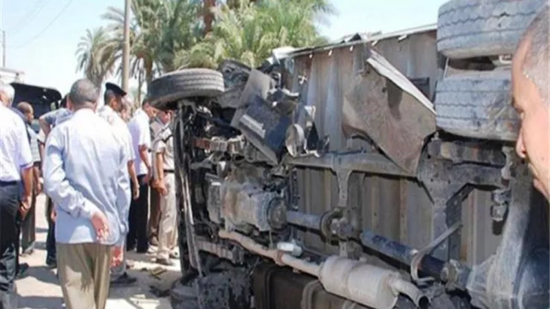 انقلاب سيارة نقل اموال تحمل 4 ملايين جنيه في الدقهلية