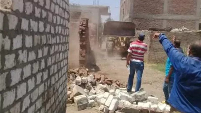 إزالة 36 حالة تعدى على الأراضى الزراعية بأرمنت جنوب الأقصر
