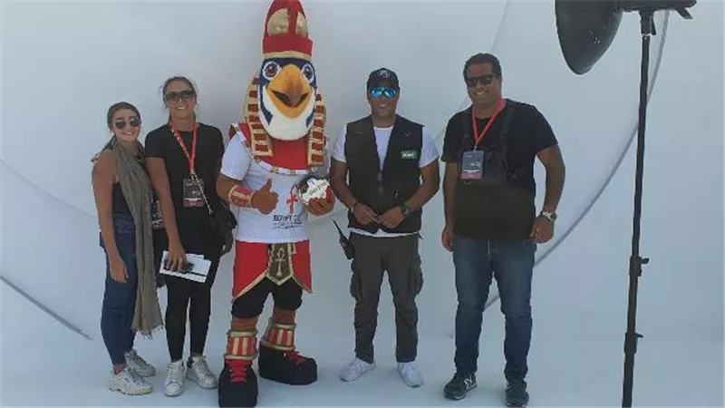 شاهد تميمة وكأس العالم لكرة اليد في حفل قرعة مونديال اليد