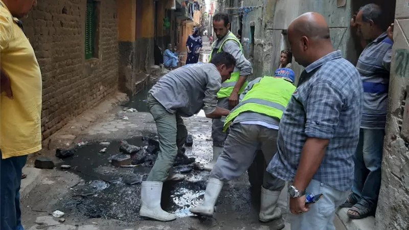 رفع كفاءة الصرف الصحى بحى المعصره