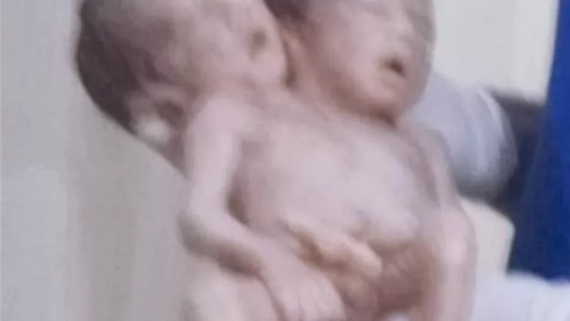 ولادة توأم أحدهما برأسين فى دار السلام