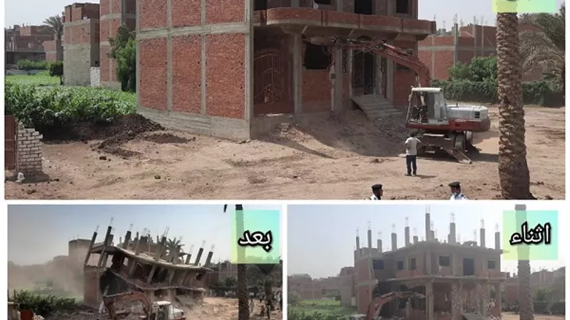محافظ الجيزة يتابع إستكمال إزاله عقار مخالف بالمريوطية