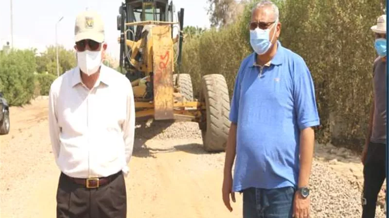 فوده يتابع المشروعات الجارية بمنطقة الهضبة بمدينة شرم الشيخ