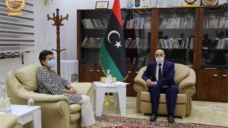 رئيس مجلس النواب الليبي يلتقي وزيرة خارجية إسبانيا