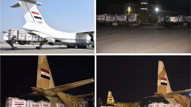 مصر تواصل فتح الجسر الجوى لإرسال المساعدات العاجلة للأشقاء من متضررى السيول بجمهوريتى السودان وجنوب السودان
