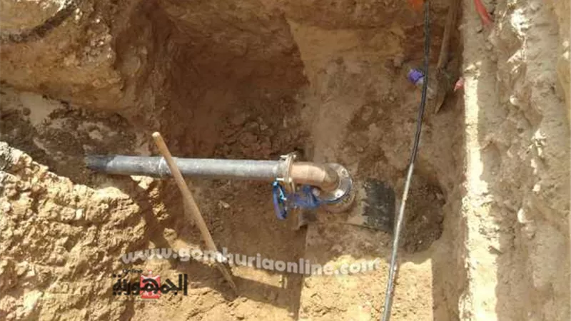 تقوية ضغوط المياه بمنطقة الحاكم العسكرى بمدينة قنا
