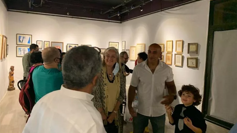 بالصور.. افتتاح معرض اسكتشات نادرة بجاليري بهلر بحضور نخبة من الفنانين التشكيليين