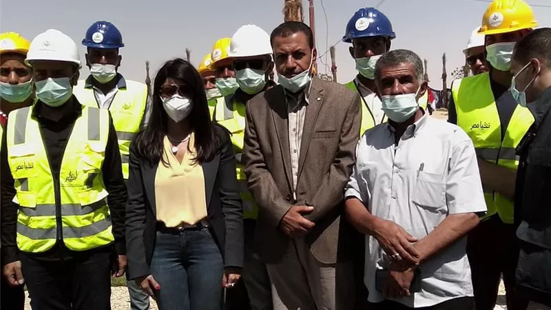 وزيرة التعاون الدولى فى زيارة ل نخل