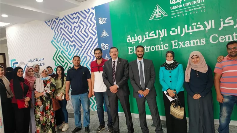 تشغيل مركز الاختبارات المركزية الالكترونية بجامعة بنها