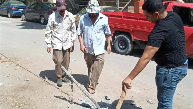 استجابه لشكاوى المواطنين ازالة حواجز حديديه ب حى المعصره