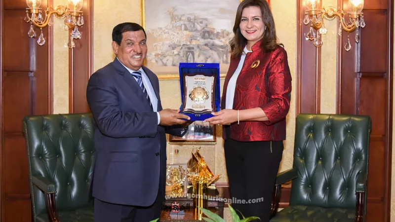 وزيرة الهجرة وشئون المصريين بالخارج تكرم النائب حمدى سعد